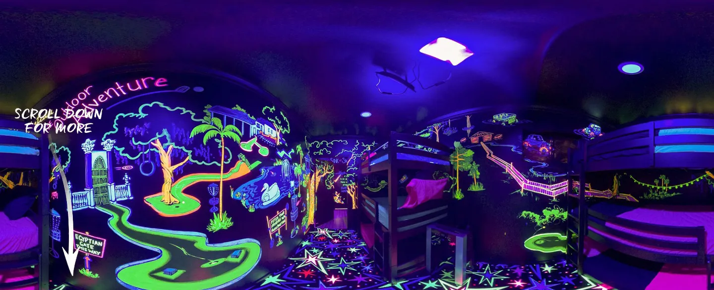 Orlando area glow in the dark mini golf course