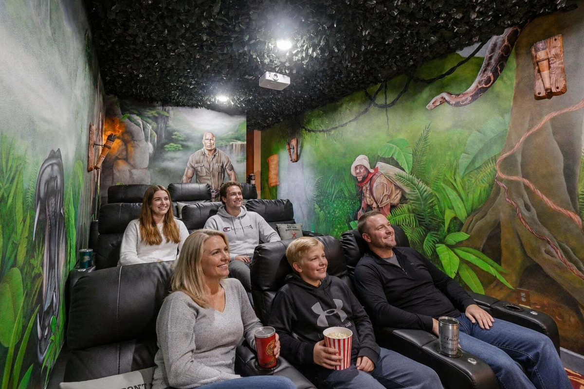 The Jumanji 2.0 Jungle Cinema Room.