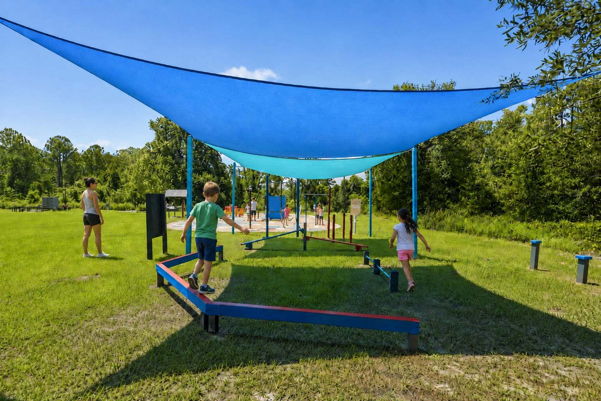 Practice your American ninja warrior skills on our outdoor gym!