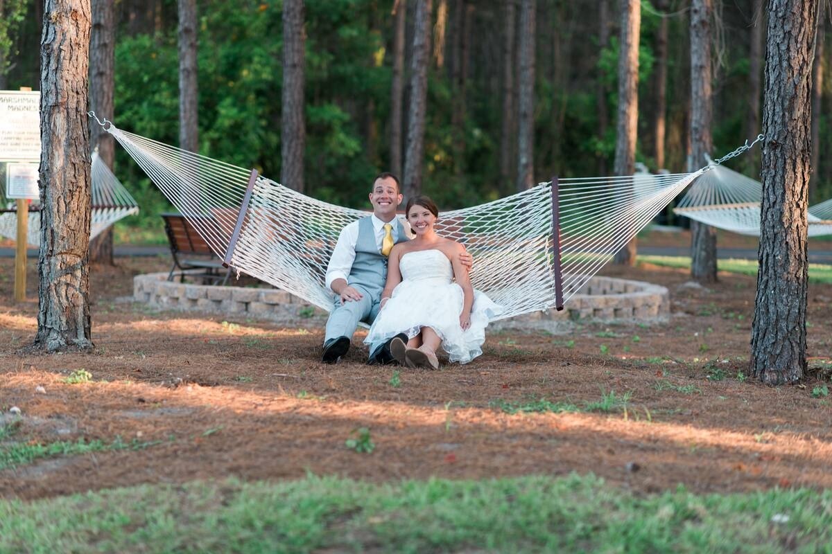 Hammocks by the water.