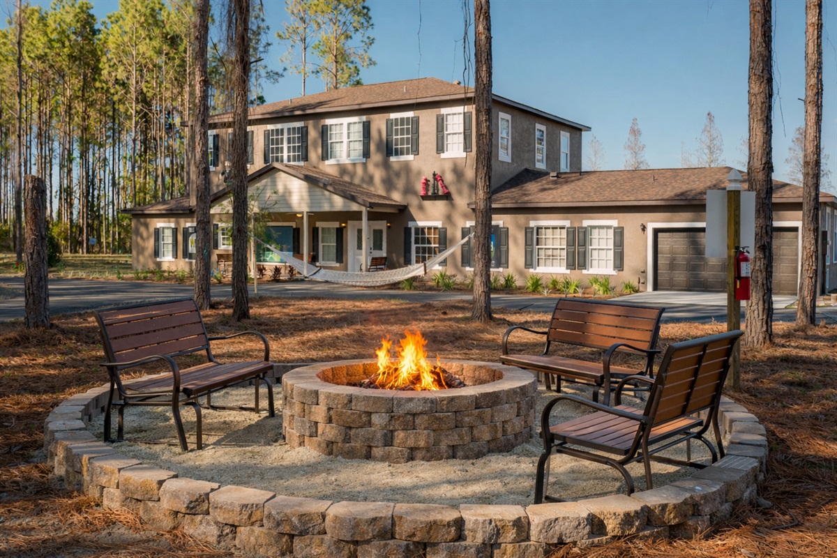 The fire pit.