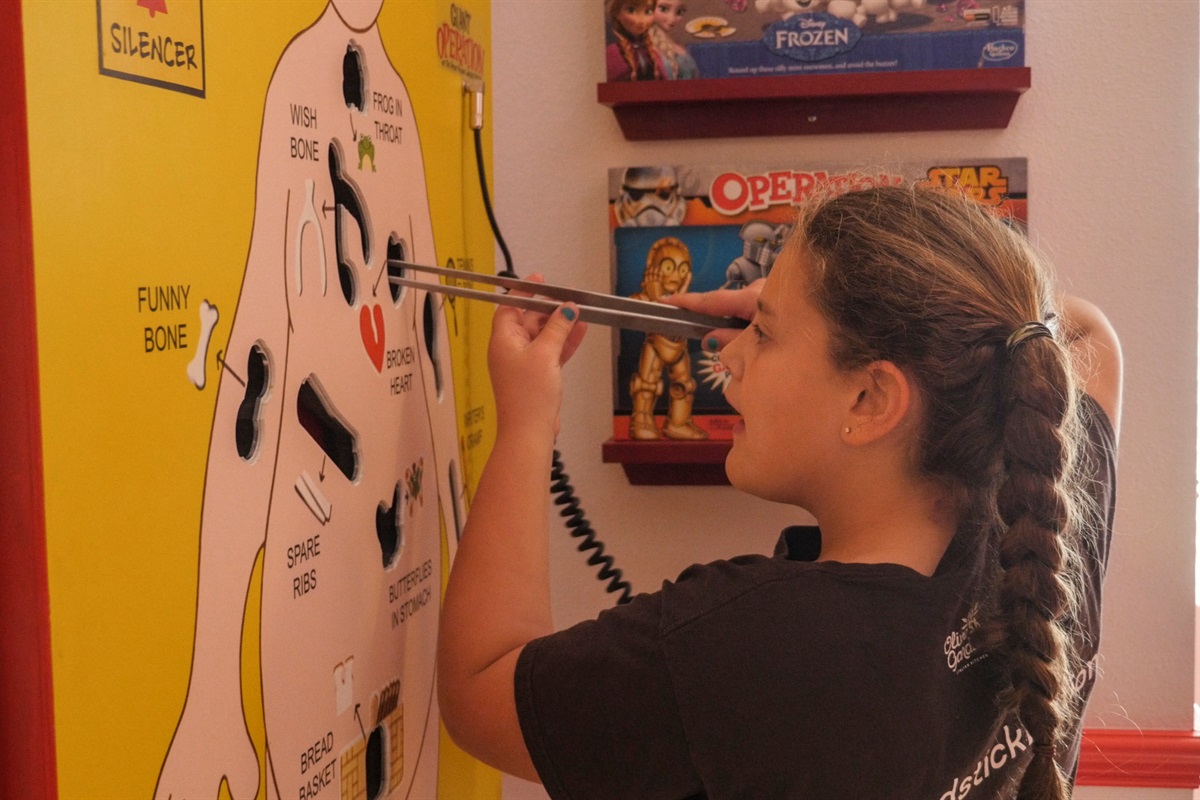 The Operation bedroom wall game.