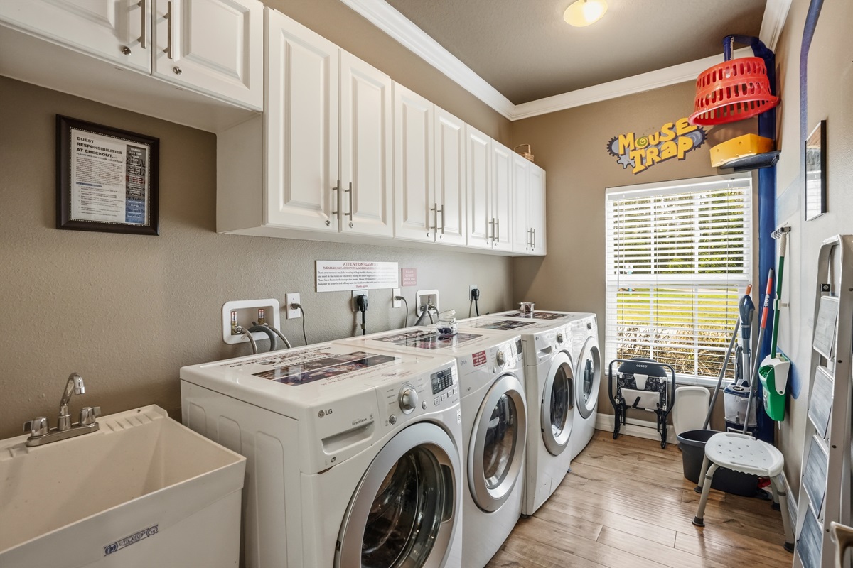 The laundry room.