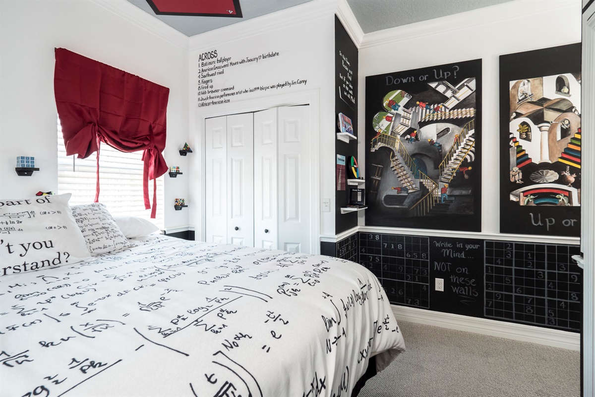 The Mind Games bedroom.