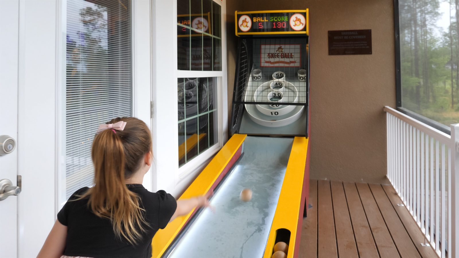 Skeeball machine .