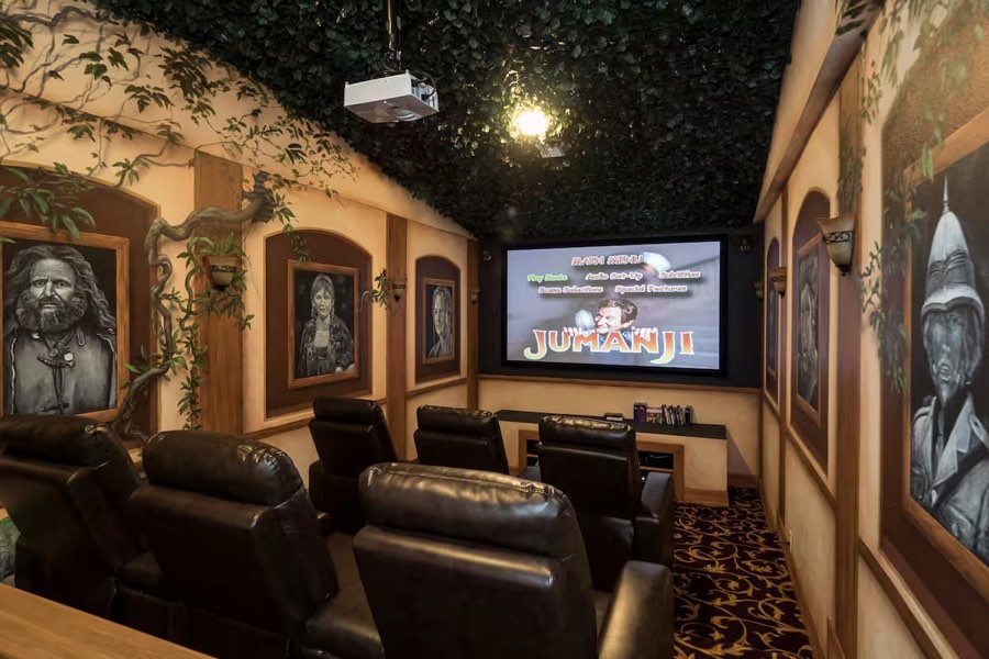Inside the Jumanji movie theater