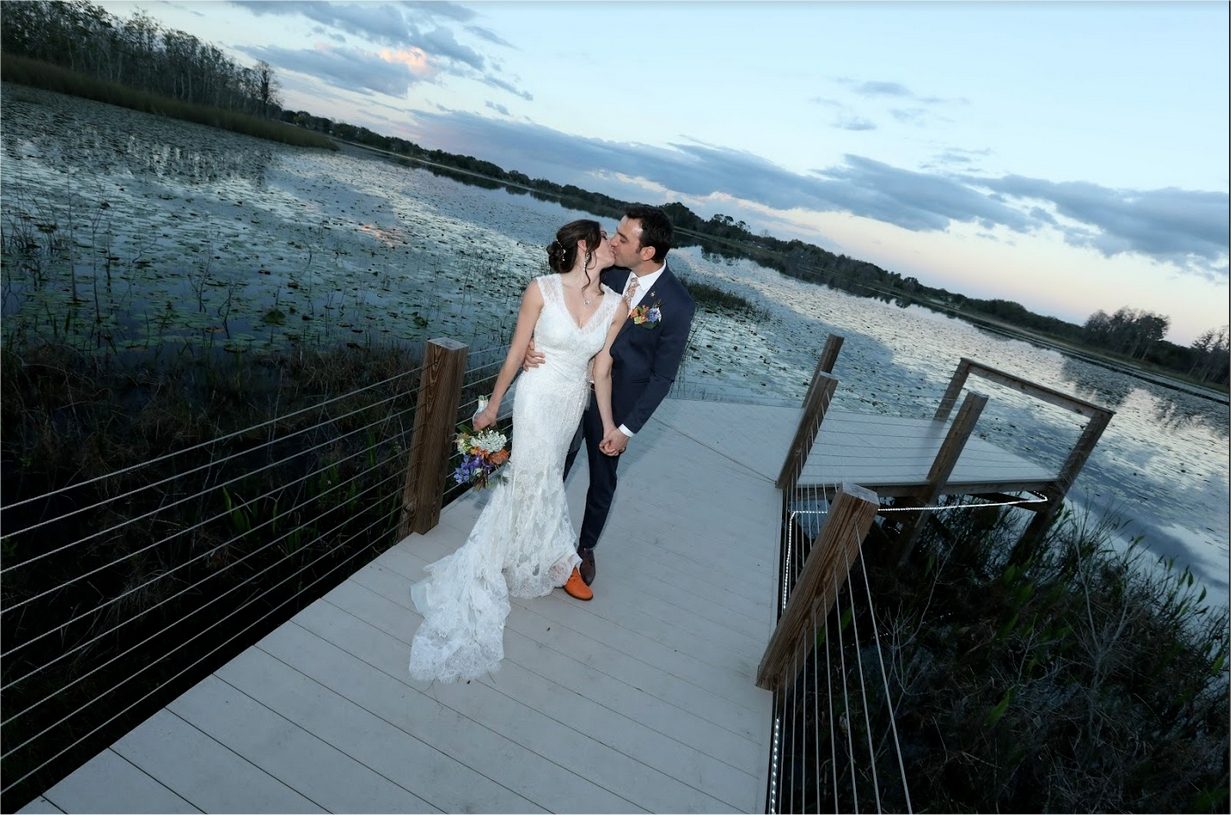 Wedding portraits on the dock.