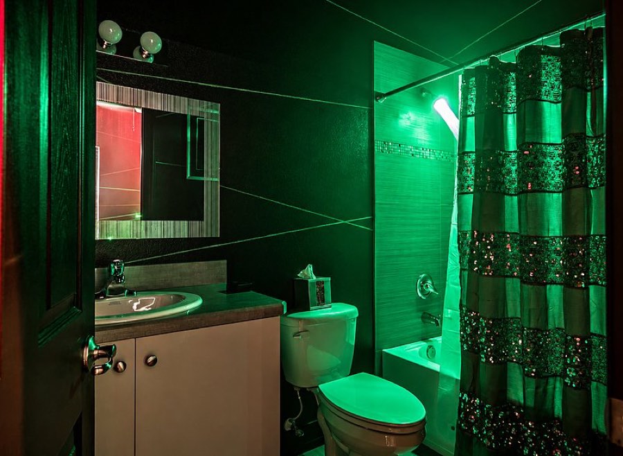 Laser maze bathroom in the Laser Games Bedroom at The Great Escape Lakeside, Clermont FL