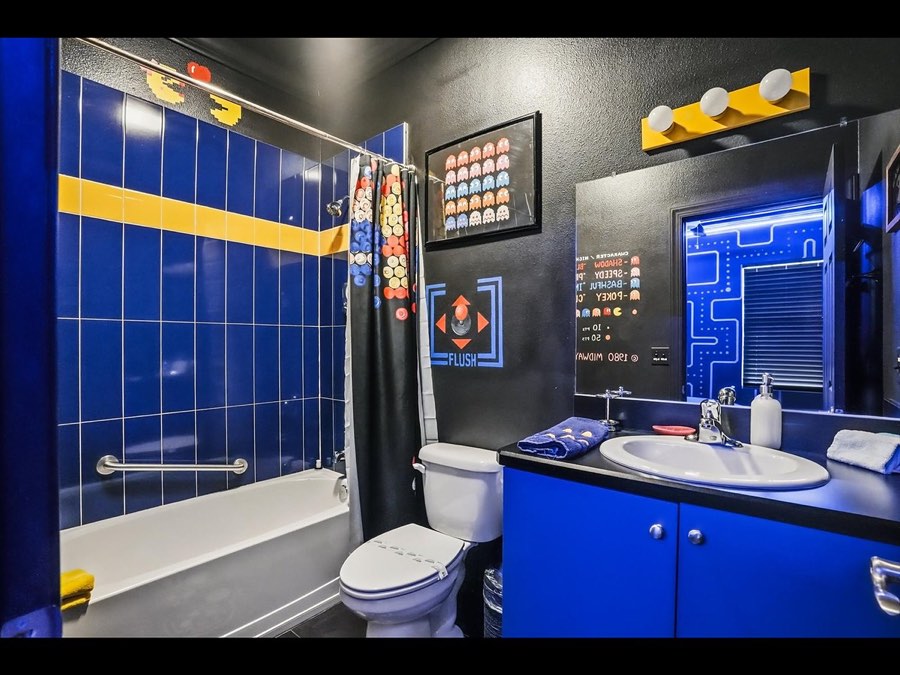 Pacman bathroom in the Classic Video Games (Pac-Man) at The Great Escape Lakeside, Clermont FL