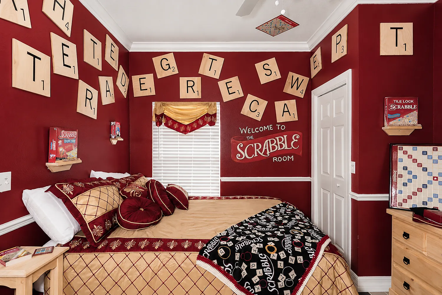 The Scrabble Bedroom at The Great Escape Lakeside, Clermont FL