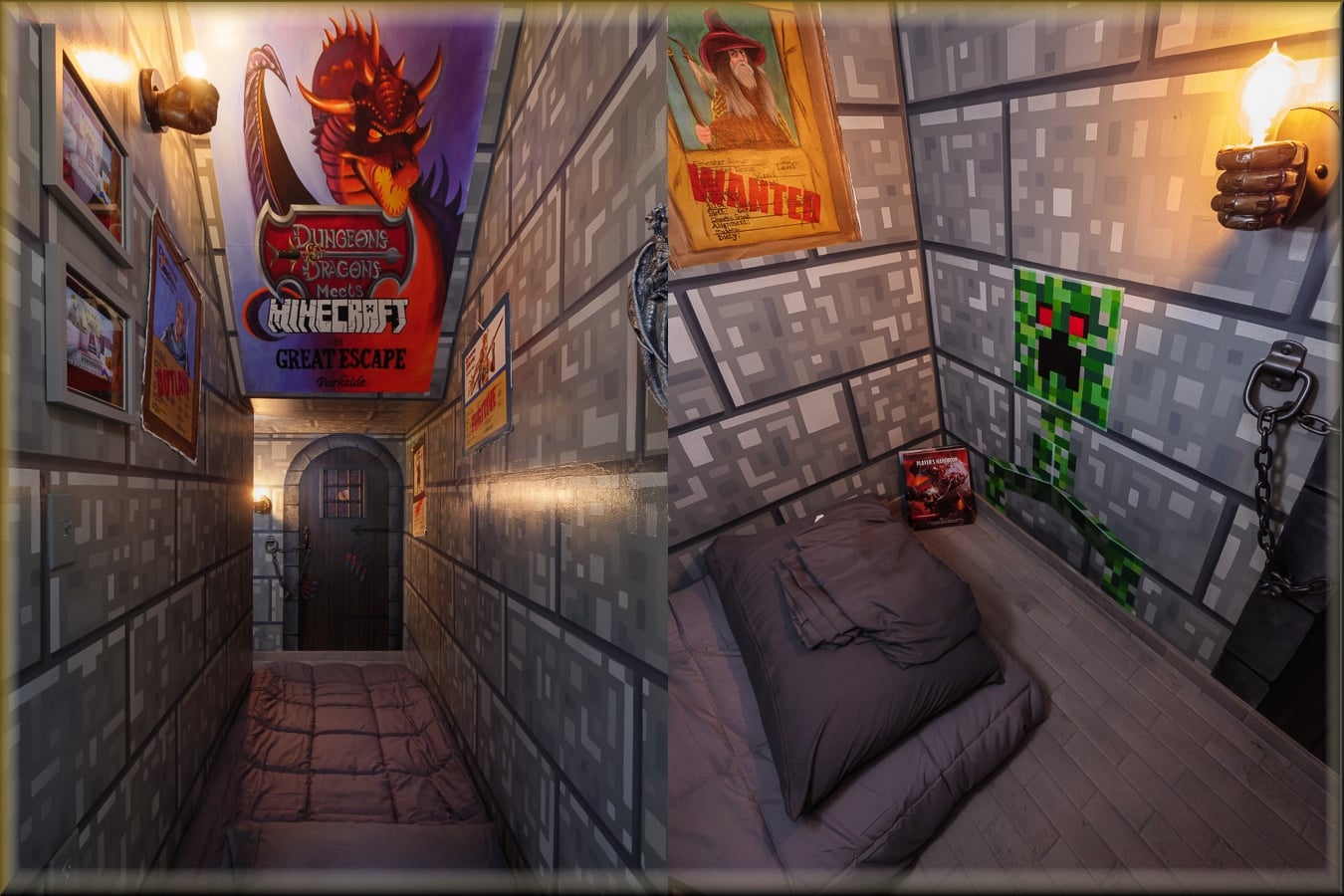 The Minecraft D&D Bedroom at The Great Escape Parkside, Clermont FL