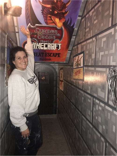 The Minecraft D&D Bedroom at The Great Escape Parkside, Clermont FL