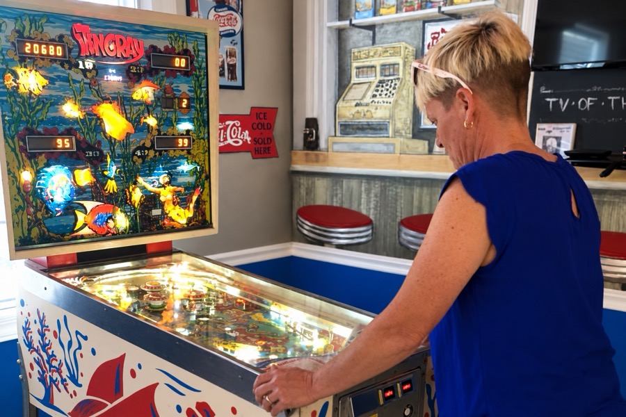 Vintage pinball nostalgia rush.