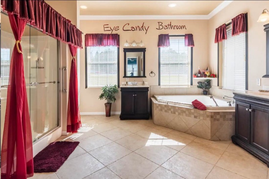 The Eye Candy Bathroom.