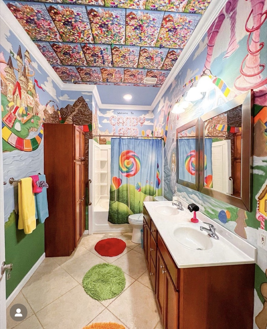 The CandyLand Bathroom.