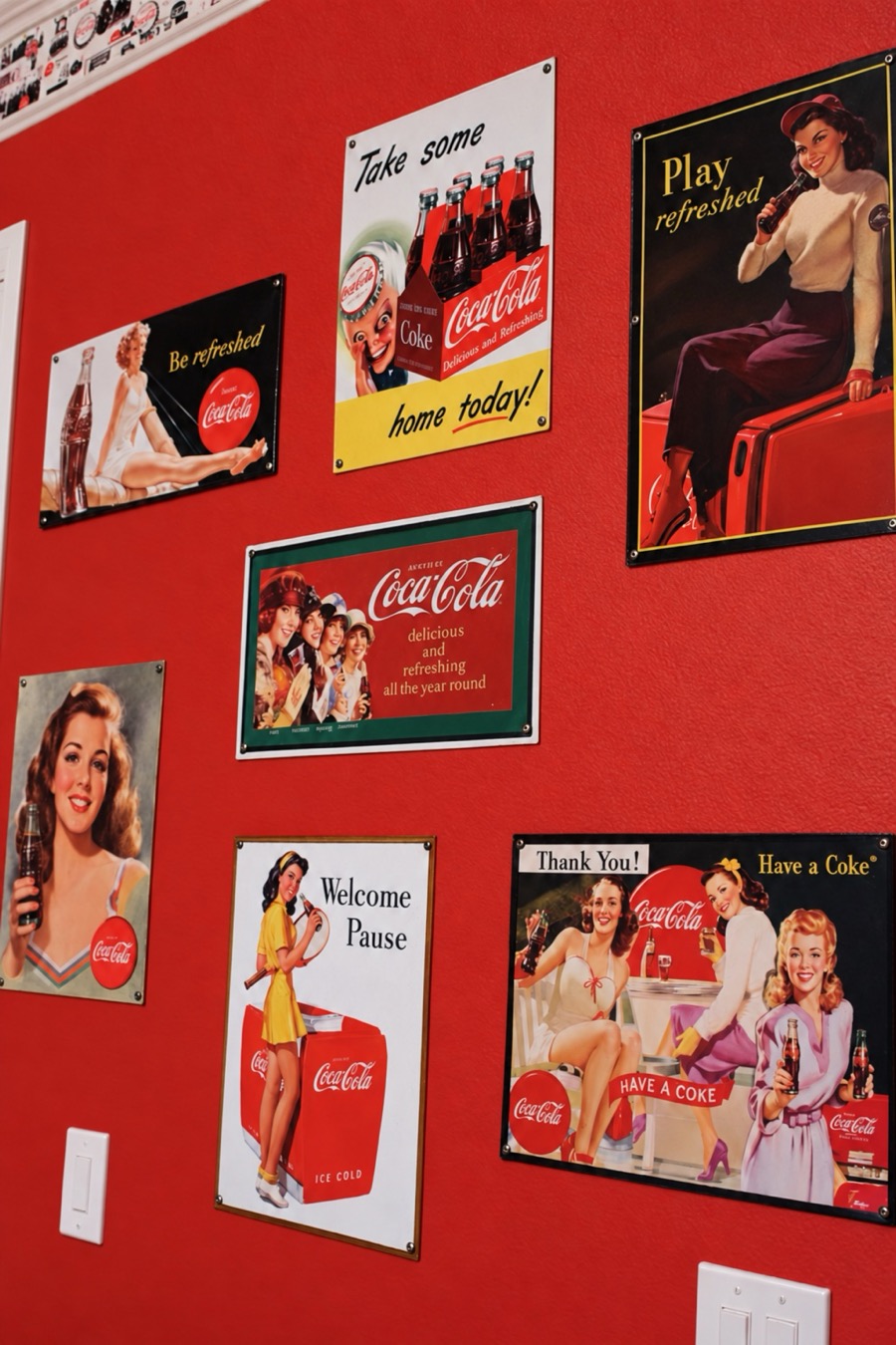 The Coca-Cola bedroom.