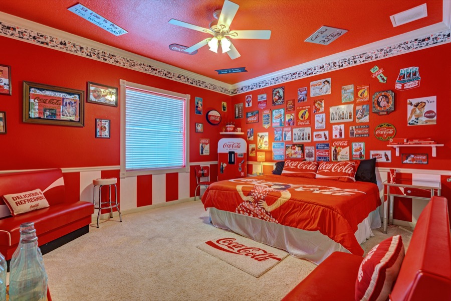 The Coca-Cola bedroom.