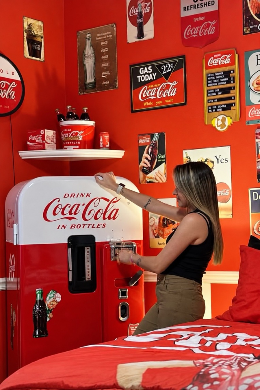 The Coca-Cola bedroom.