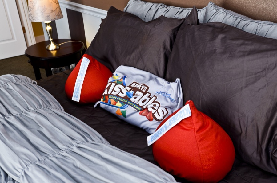 The Hershey Kiss bedroom.