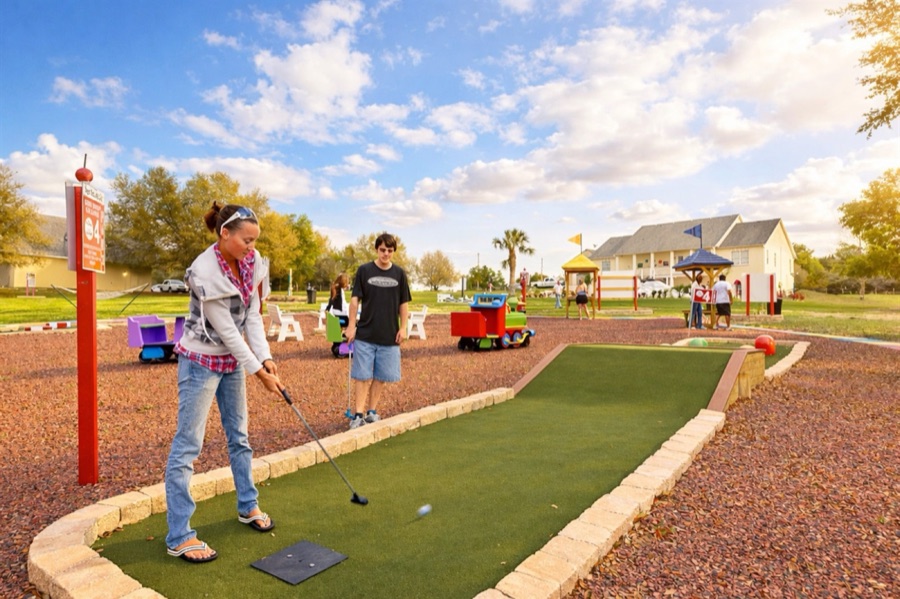 We have a 4 hole putt putt course on site