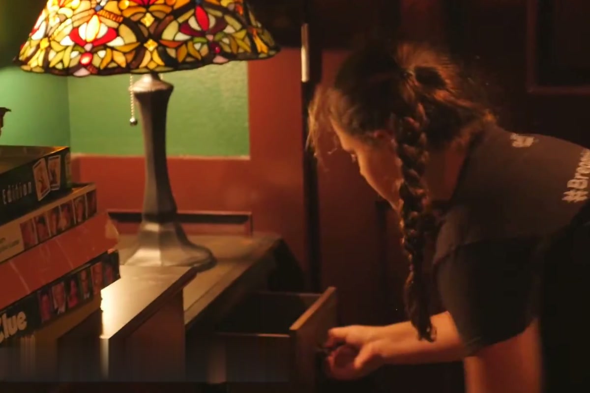 Inside the CLUE escape room.
