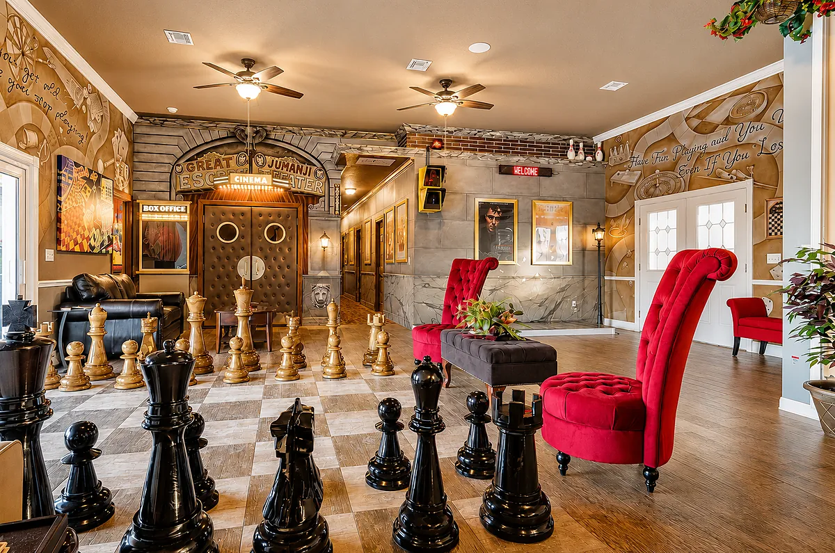 Themed game room at an Orlando luxury vacation rental estate
