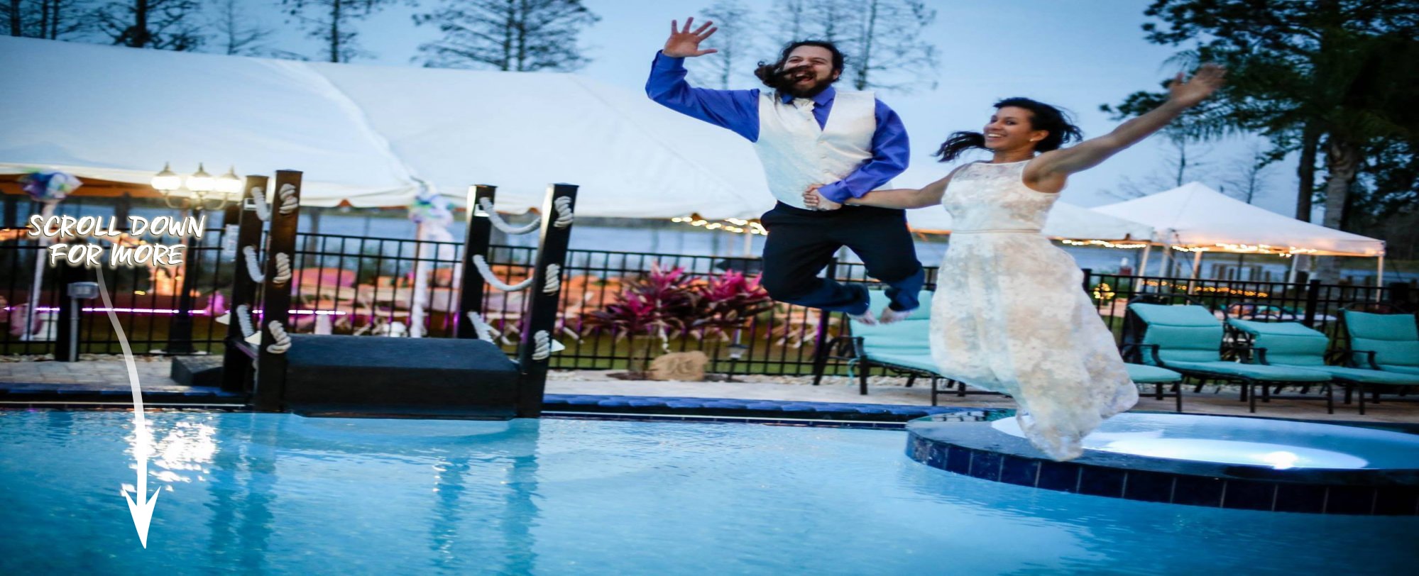 Take the plunge! Have your wedding at The Great Escape Lakeside home